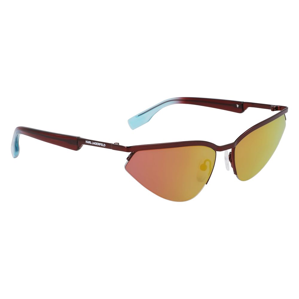 Слънчеви очила Unisex metal sunglasses KARL LAGERFELD KL352S 601 Burgundy angled view