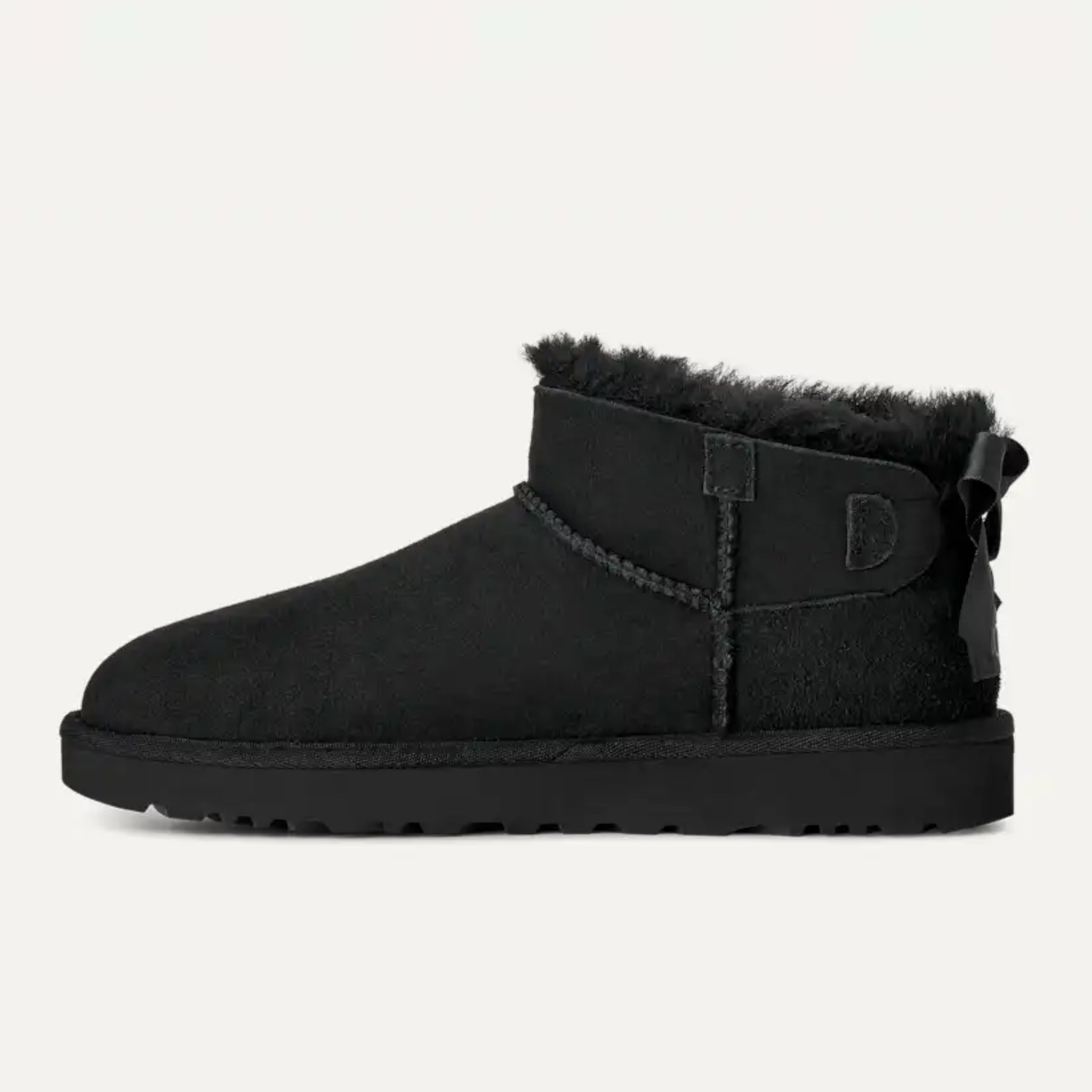 Дамски боти Women’s UGG Ultra Mini Bailey Bow Boots 1185491 Black medial view