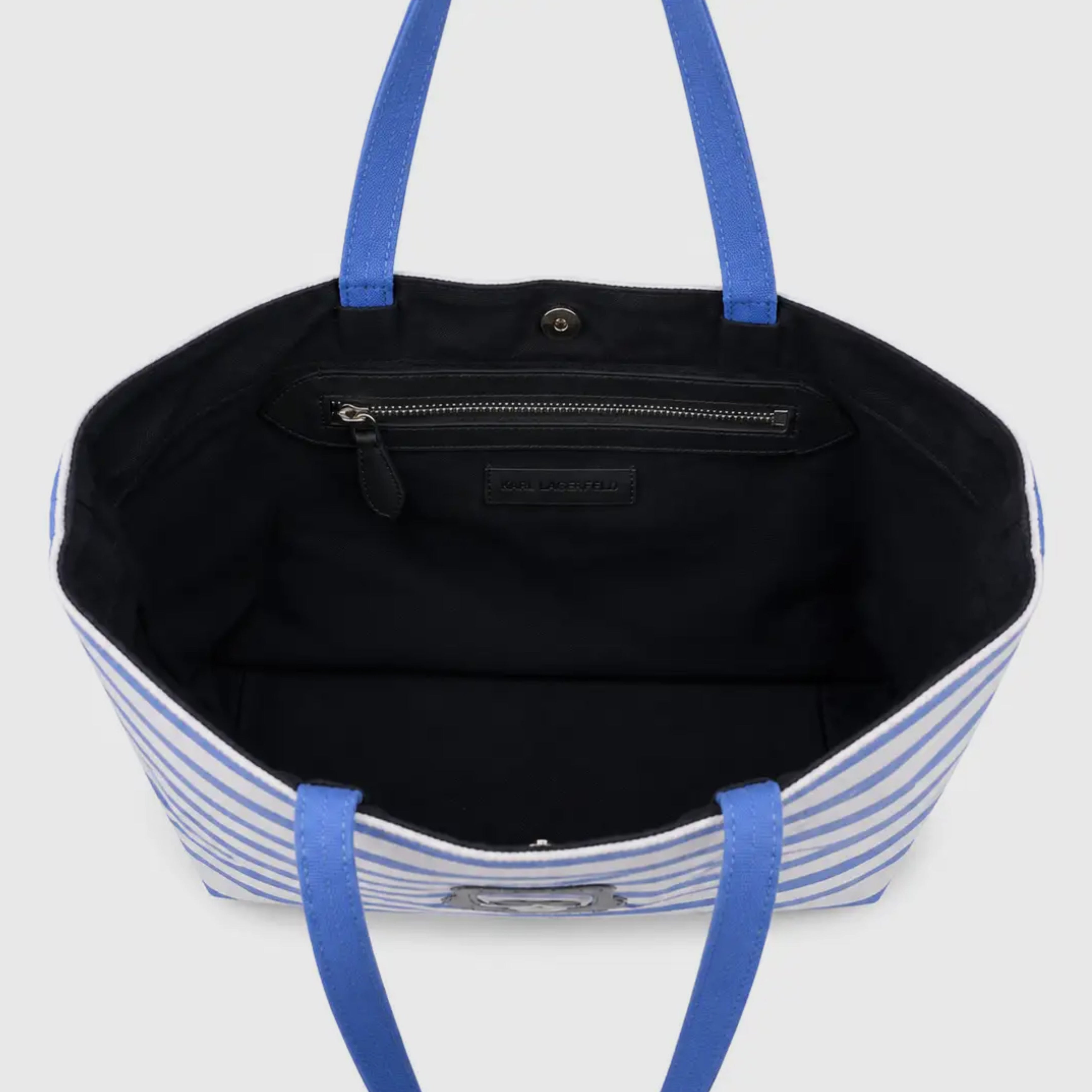Дамска плажна чанта Women’s beach handbag Karl Lagerfeld A2W50025 1RR Blue and White inside view