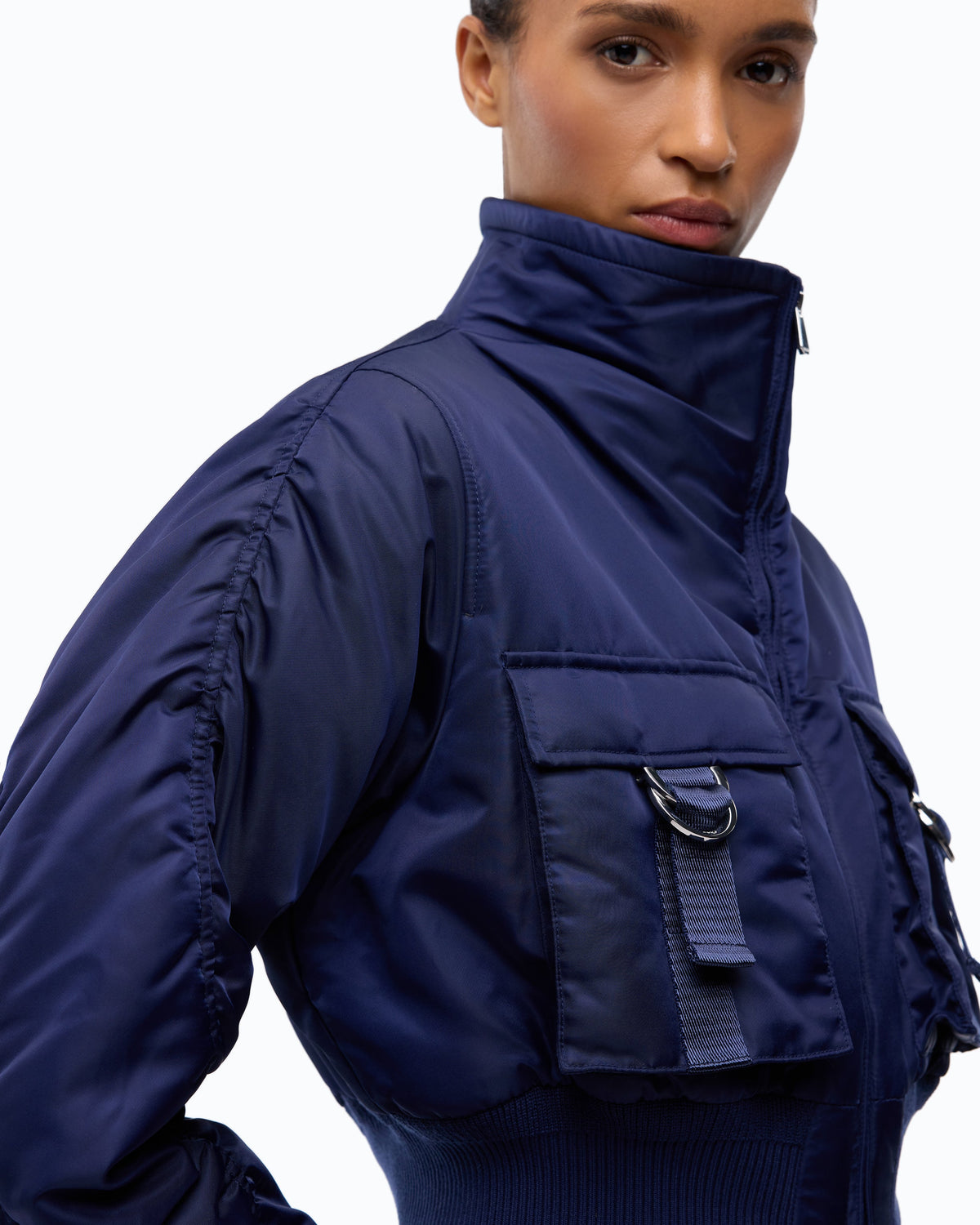 Women’s bomber Pinko PINOT
107692A2OI-F92 Blue close up view