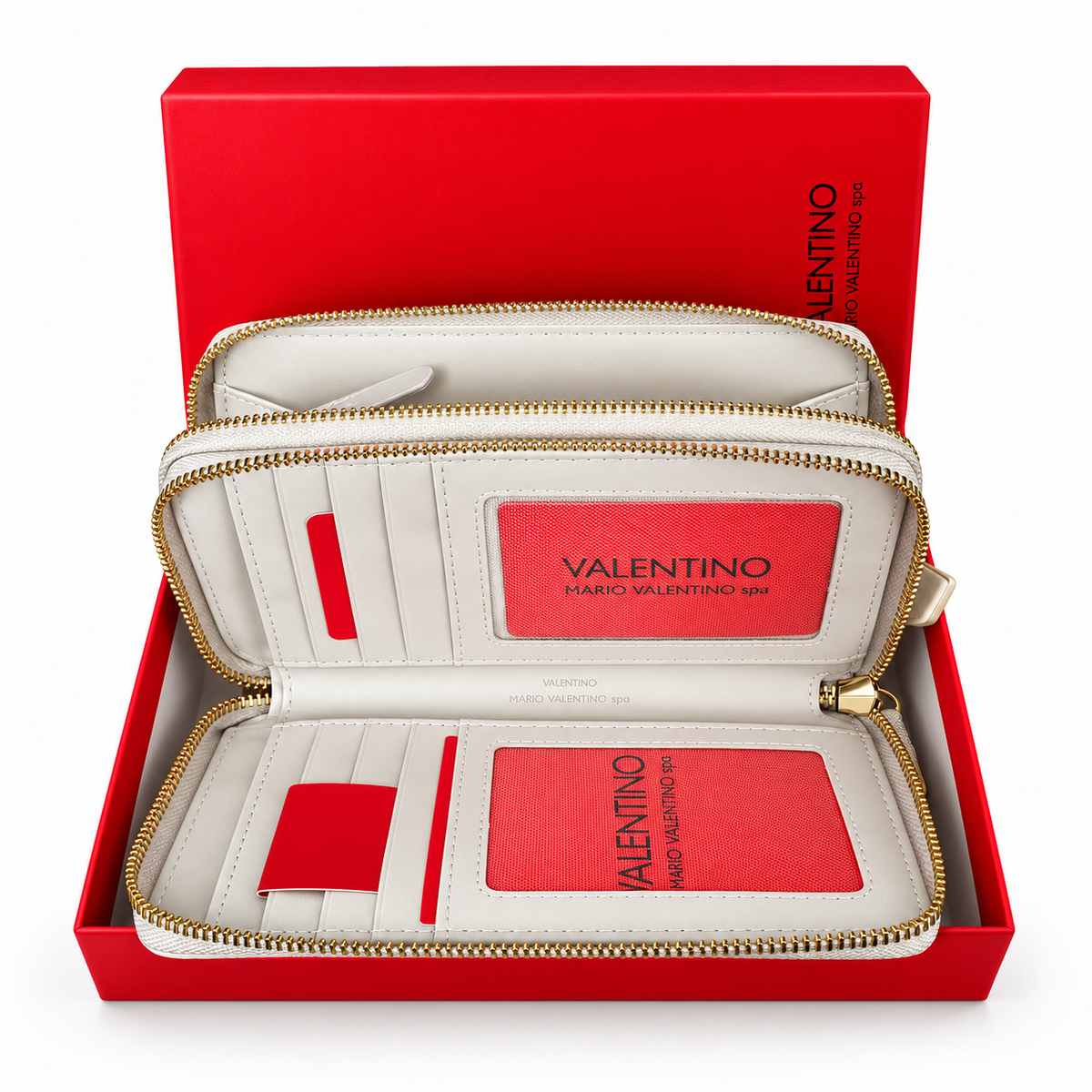 Women's clutch wallet Valentino by Mario
VPS1IJ47 DIVINA SA Platinum inside view