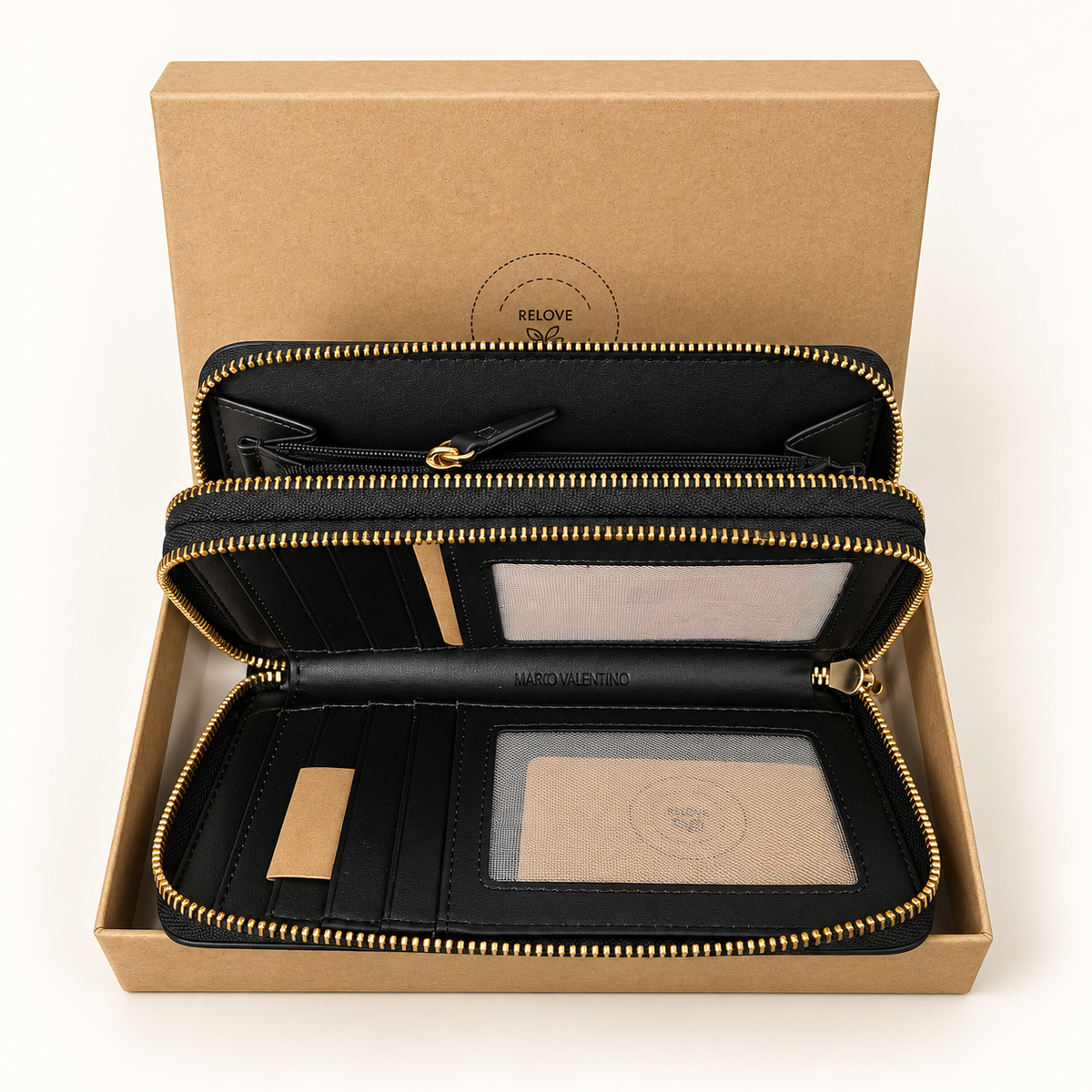 Women's clutch wallet Valentino by Mario
VPS9WG47 ERSA RE Black inside view