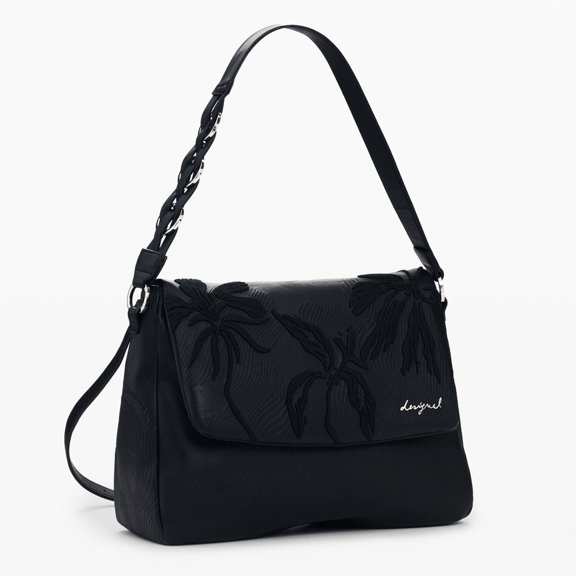 Дамска чанта раница Women’s handbag and rucksack Desigual 26SAKP31 2000 Black angled view