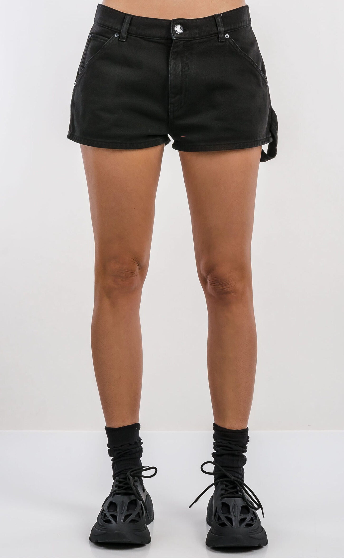 Дамски къси панталони Women's short jeans Pinko 104893 A2HD Z99 Black lifestyle front view