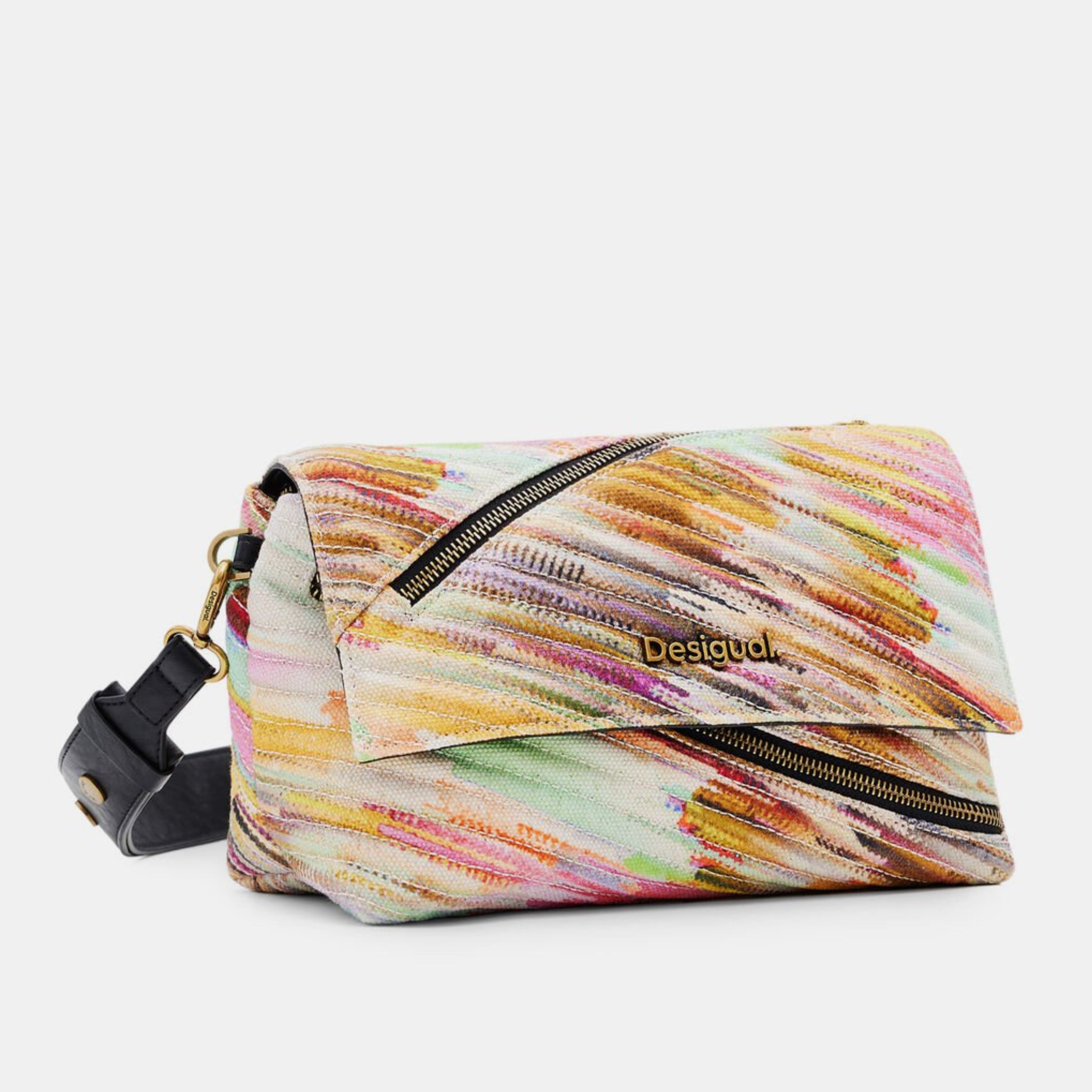 Дамска чанта Women’s shoulder bag Desigual M Multicolour 24SAXA04 9019 angled view