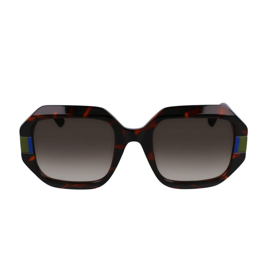 Дамски слънчеви очила Women’s sunglasses KARL LAGERFELD KL6124S 240 Dark Havana / Tortoise With Olive Green with Blue Detail front view
