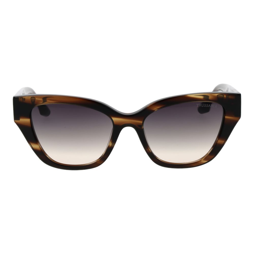 Дамски слънчеви очила Women’s sunglasses Trussardi TSW9034 E01 Brown front view
