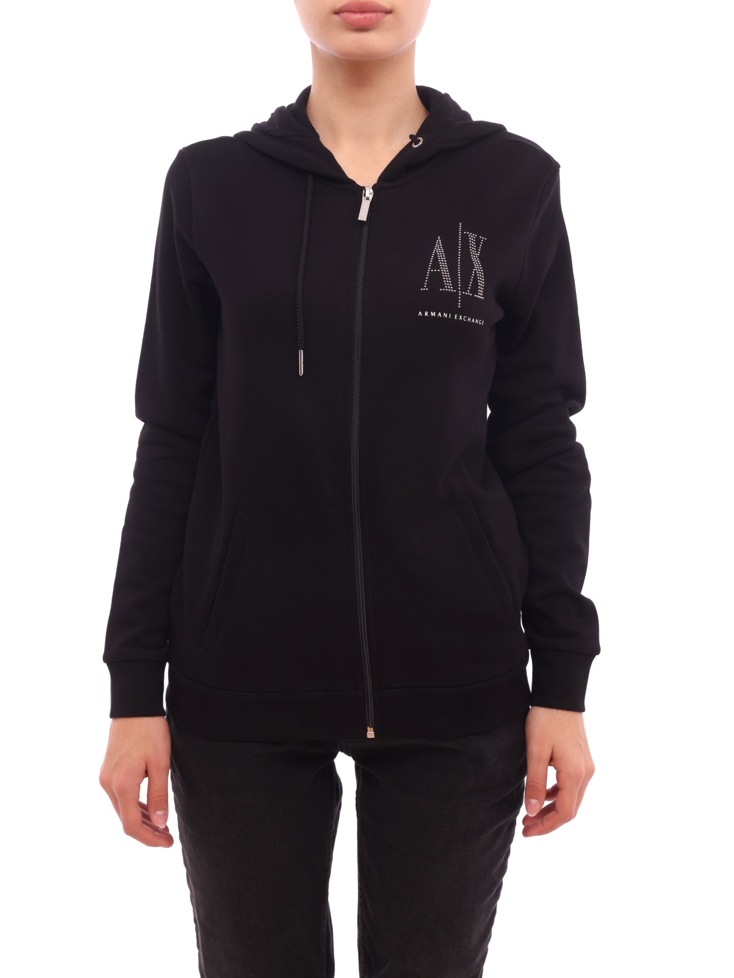 Дамски суичър Women’s sweatshirt Armani Exchange 8NYM21 YJ68Z 1200 Black front view