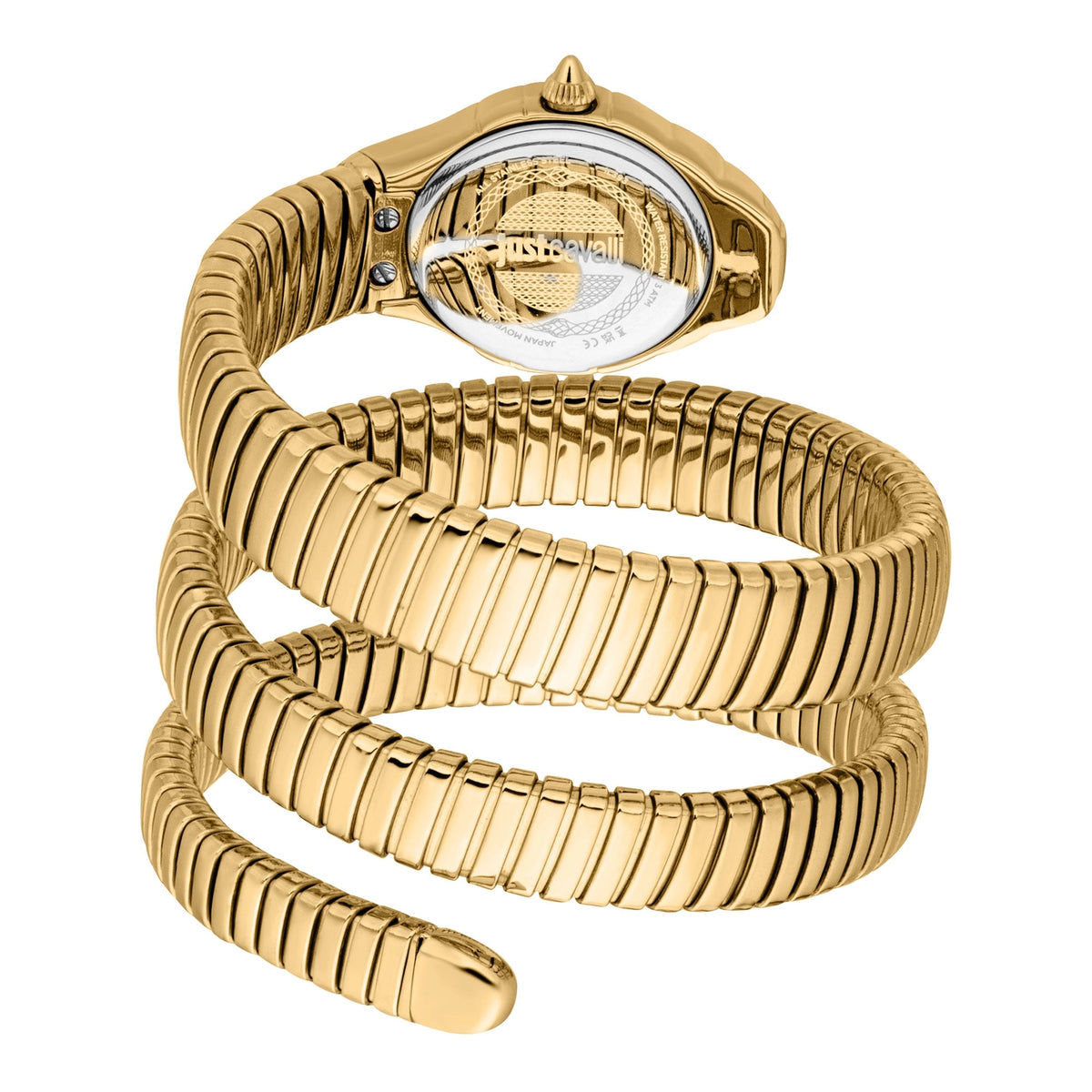 Women’s watch Just Cavalli Signature Snake Amanta Yellow Gold Silver JC1L393M0025 back view