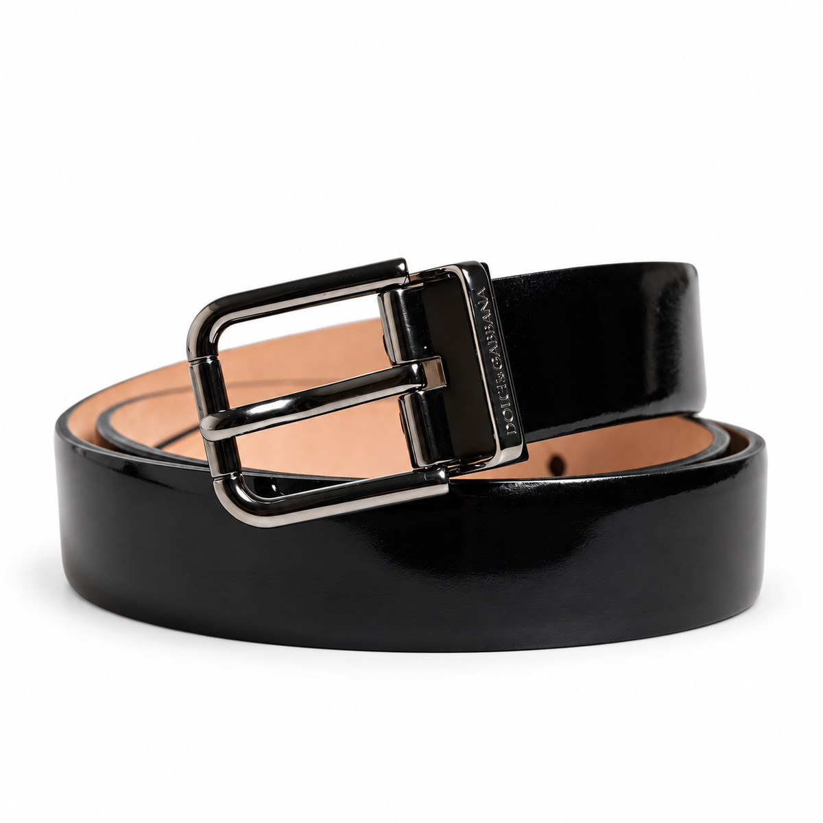 Men's belt Dolce & Gabbana SKU: BC3626 A1153 front coiled view