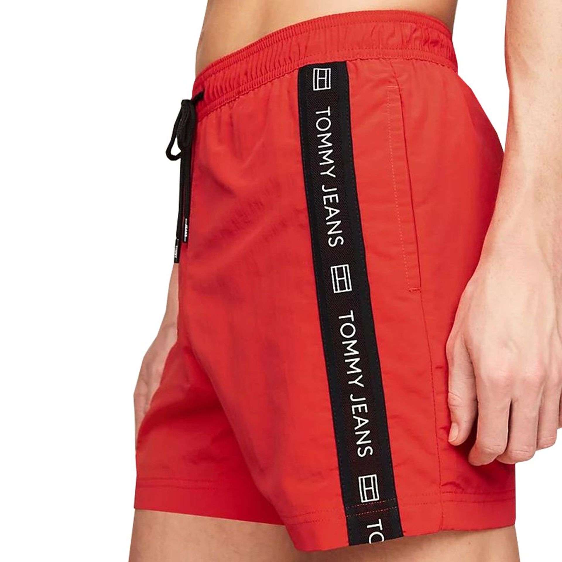 Мъжки бански в червено Men’s swimwear in red Tommy Hilfiger UM0UM03142 XM9 Side view
