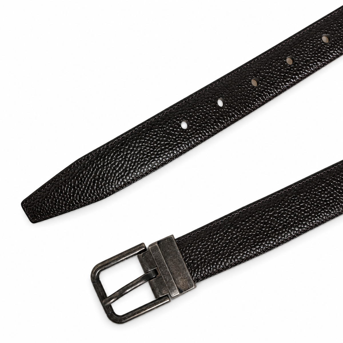 Men's belt Dolce & Gabbana SKU: BC3614 A1828 top view buckle and strap tip