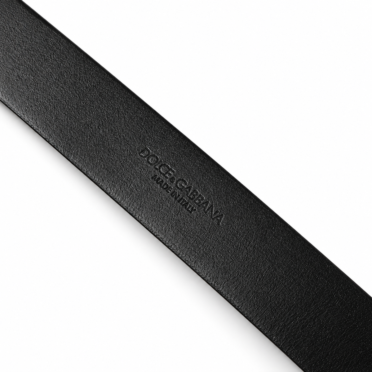 Men's belt Dolce & Gabbana SKU: BC4537 AW844 80999 back logo stamp close-up