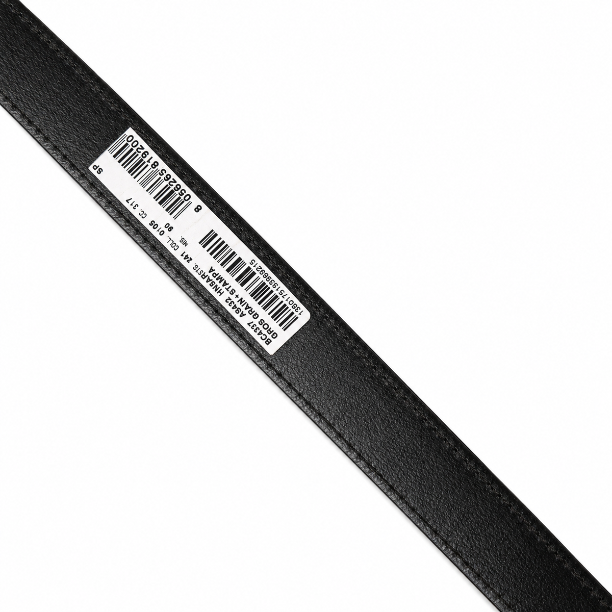 Men's belt Dolce & Gabbana SKU: BC4337 AS432 HNAS1 manufacturer label close-up