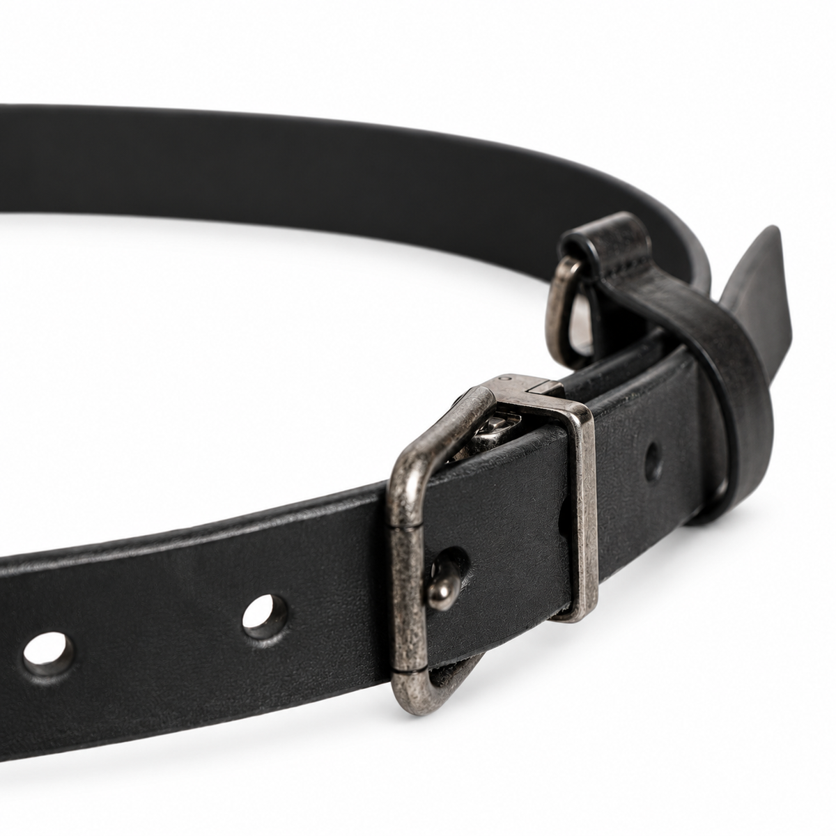 Dolce & Gabbana Black Leather Antique Finish Buckle Belt - BC4541 AW844 80998 - view 4