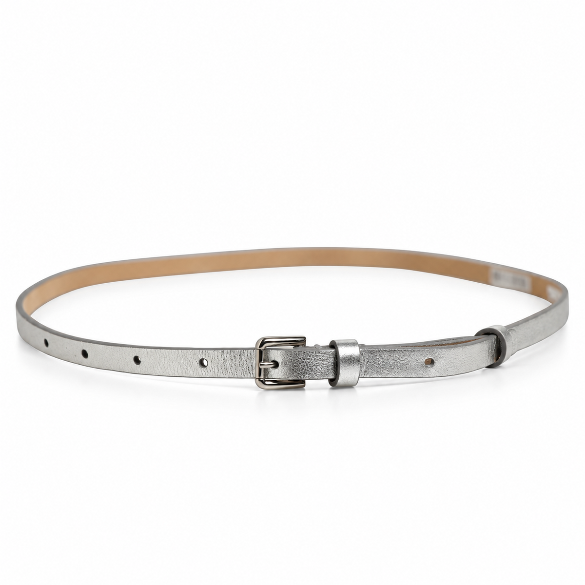Dolce & Gabbana Metallic Silver Leather Square Buckle Belt - BE1585 AV912 80998 - view 2