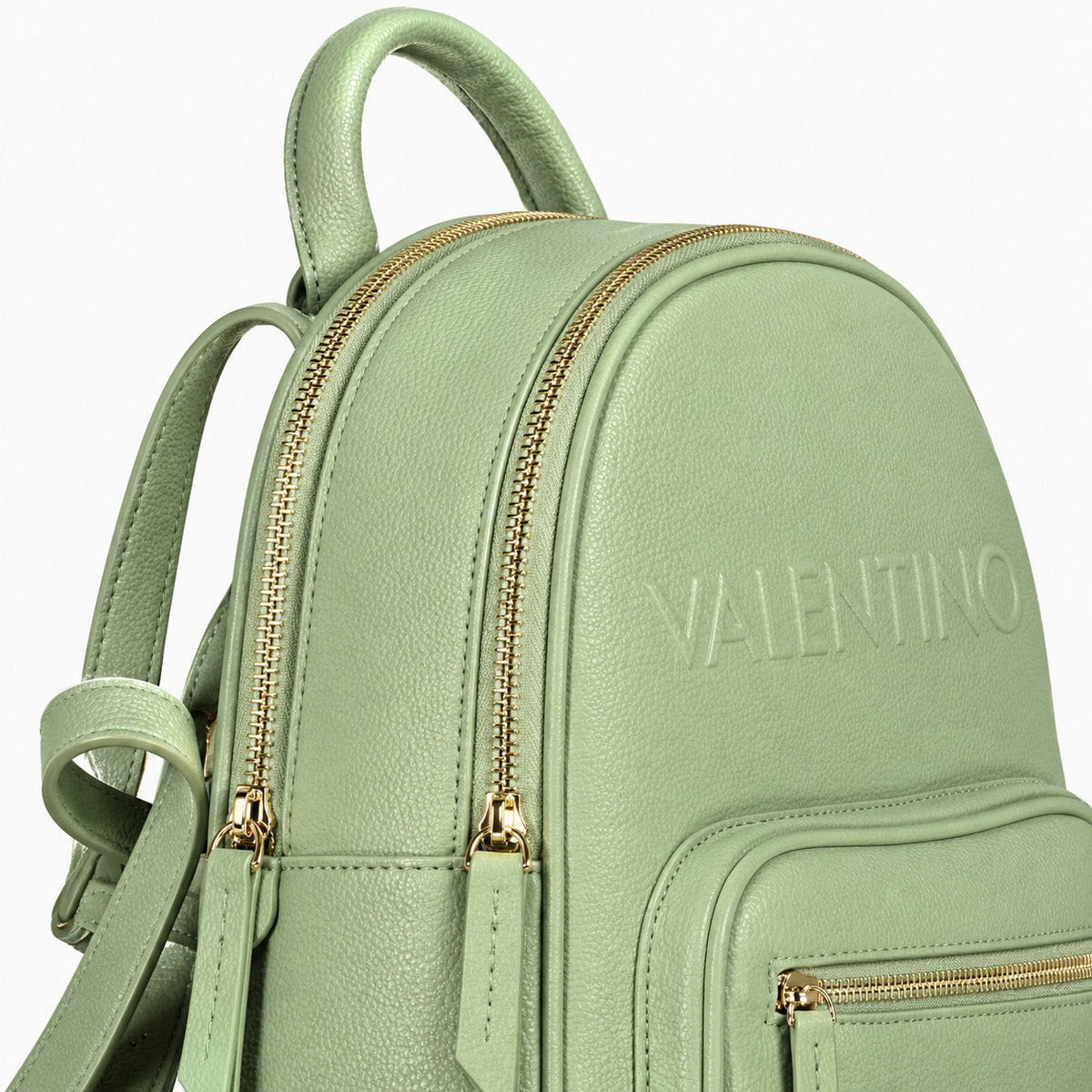 Women's backpack Mario Valentino Rised Re VBS8P921 handle and hardware detail view