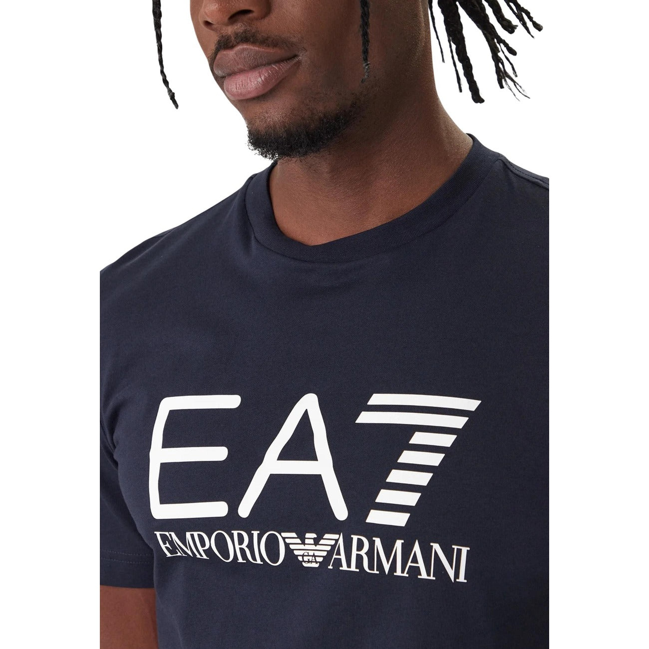Мъжка тъмно синя тениска EA7 Emporio Armani Men T-shirt 7M001412 AF22264 UB102 Close-Up