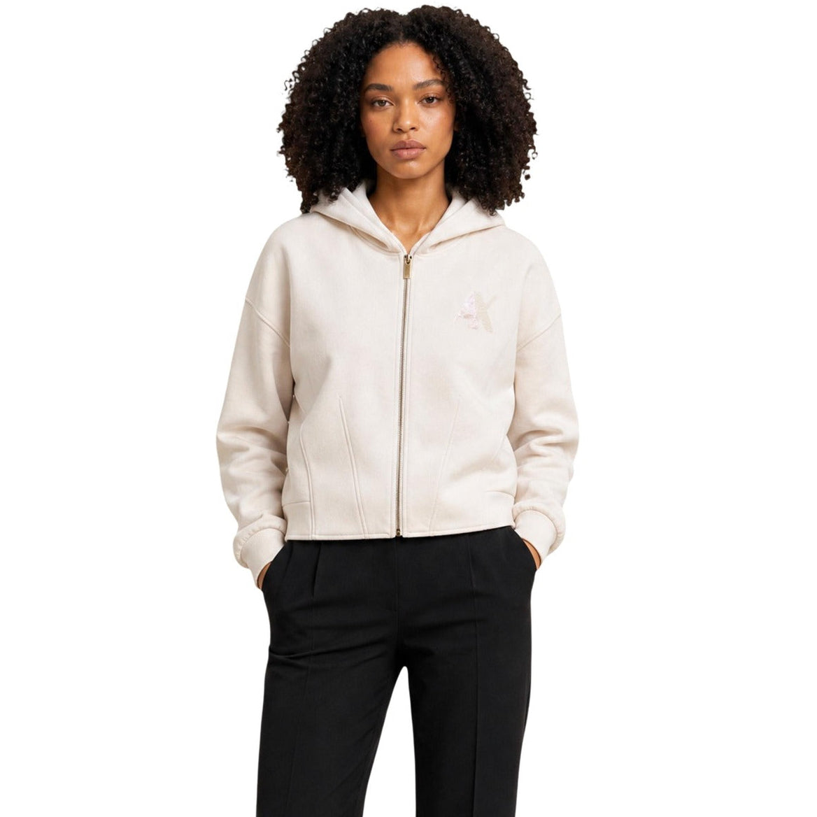 Дамски бежов суичър Armani Exchange Women Sweatshirt XW002861 AF13397 U1039 Front View