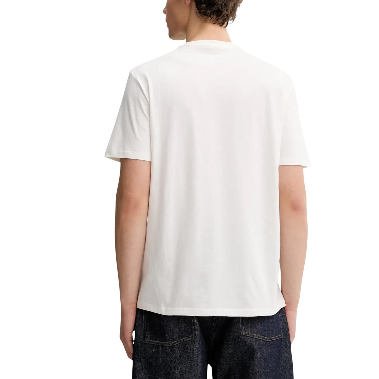 Мъжка бяла тениска Calvin Klein Men T-shirt LV04RE820G Back View