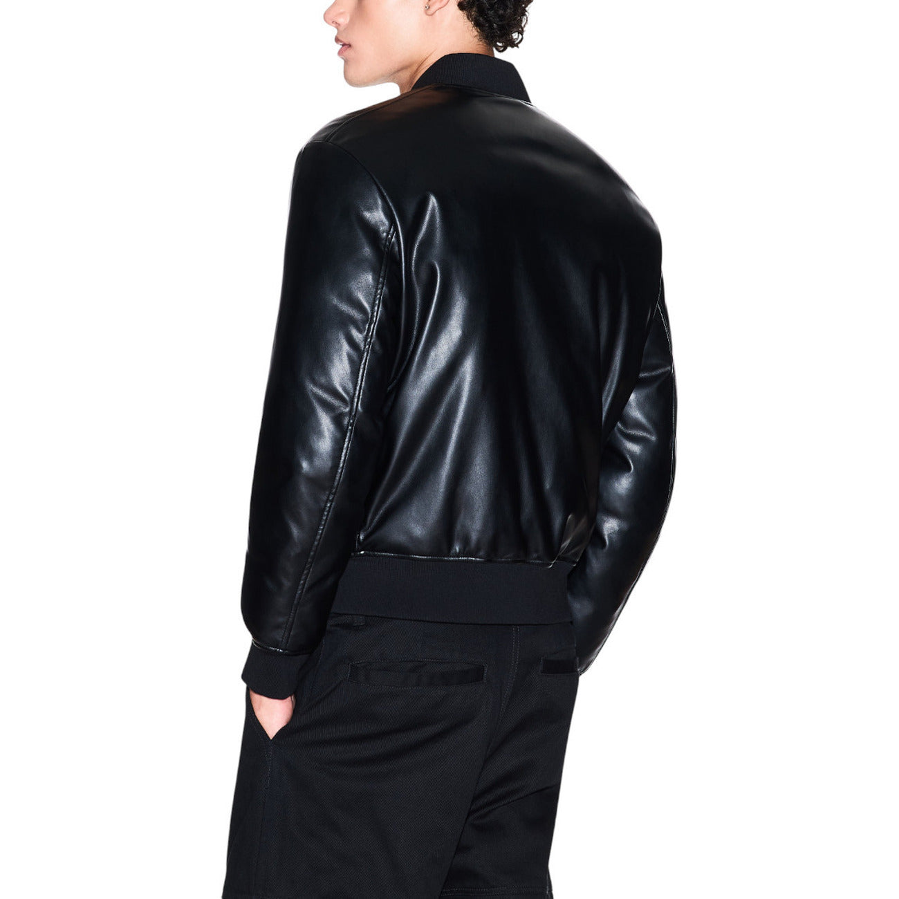 Мъжко черно бомбър яке Armani Exchange Men Jacket XM001104 AF16647 Back View