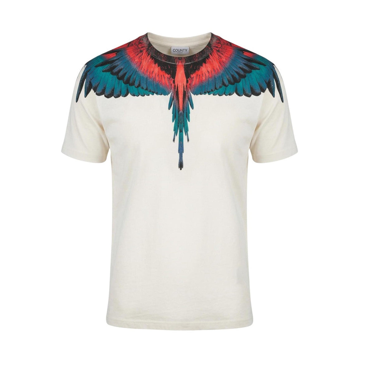 Мъжка бяла тениска County Of Milan Marcelo Burlon Men T-shirt S6CMMATH029 Front View