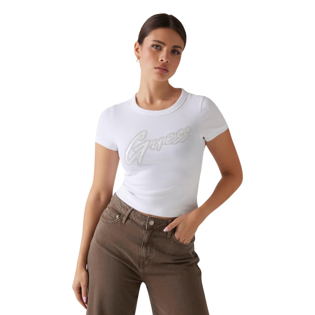 Дамска тениска Guess Women T-shirt W5RI68KA0H1 G011 Front View