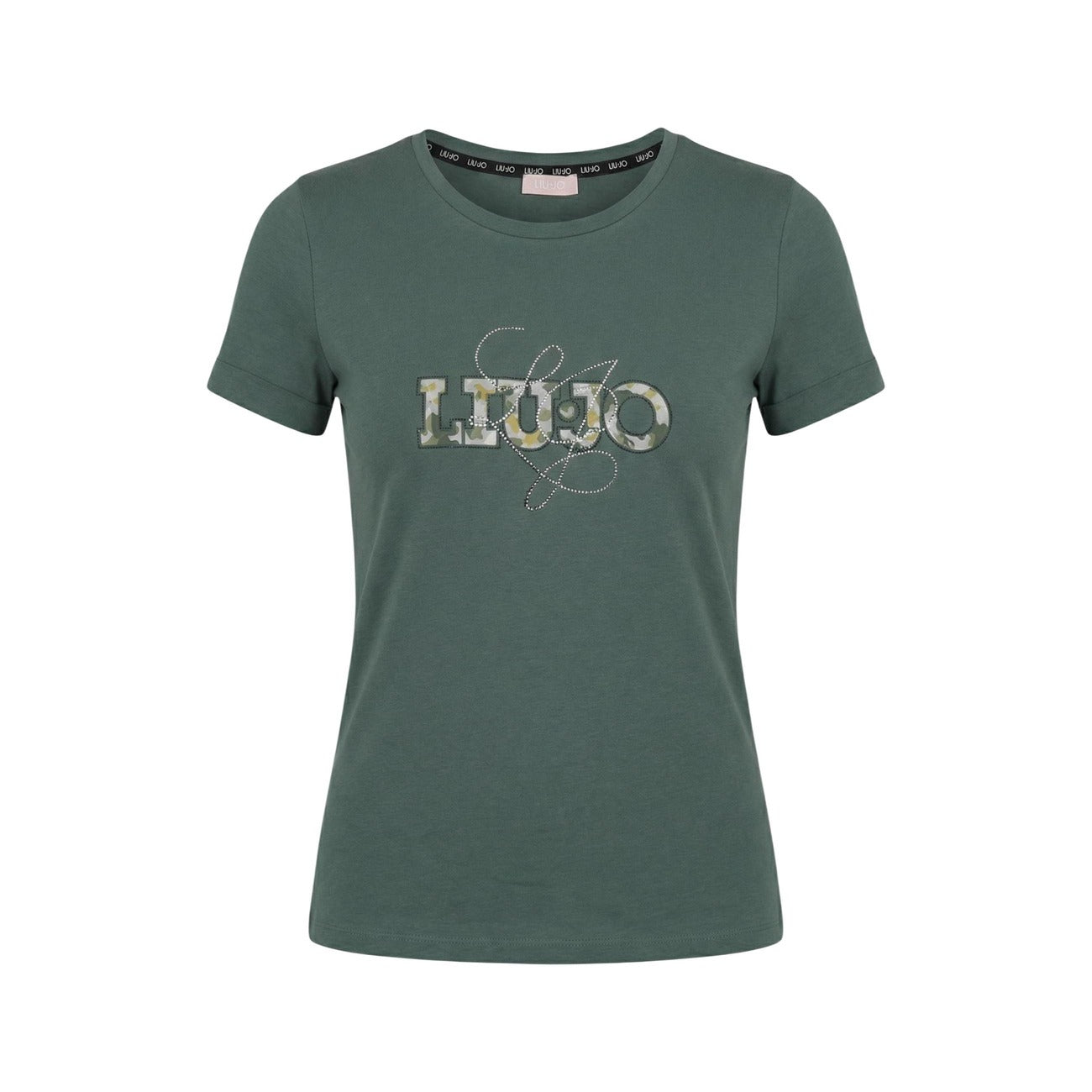 Дамска зелена тениска Liu Jo Women T-shirt TA6163 JS003 Front View