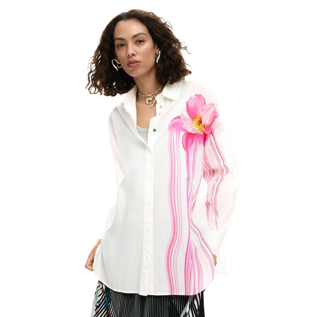 Дамска риза Desigual Women Shirt 26SWCW18 1000 Front View