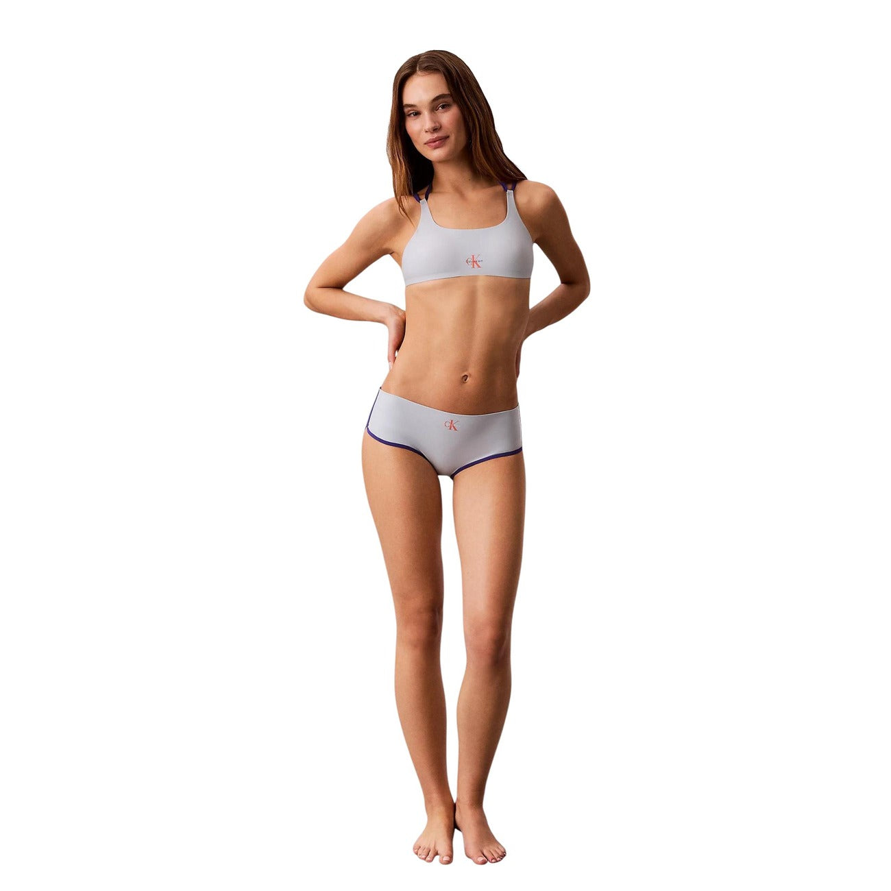 Дамски бански горно Calvin Klein Jeans Women Swimwear Bralette Top LV00Q61181 C1O Front View