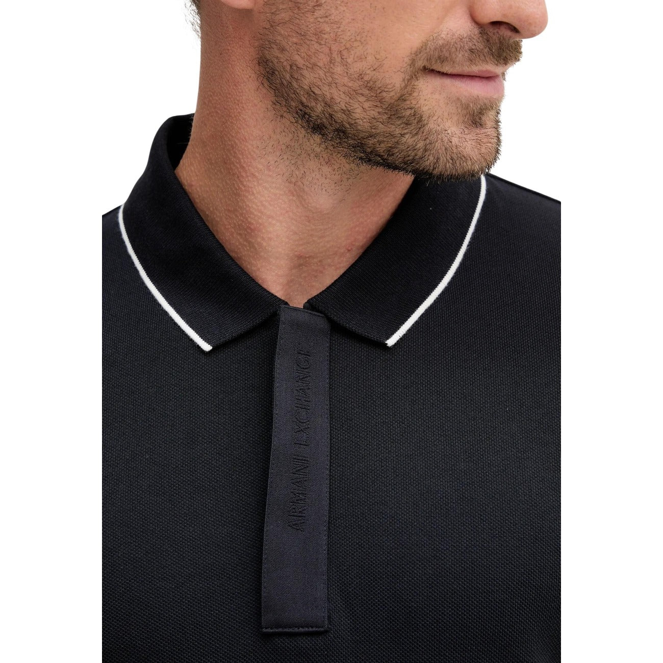 Мъжка тъмно синя тениска Armani Exchange Men Polo XM001285 AF10366 UB101 Close-Up