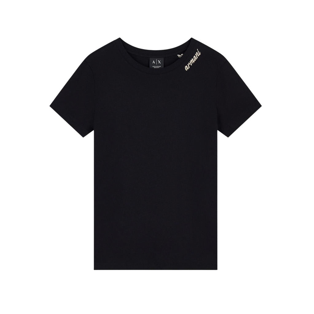 Дамска черна тениска Armani Exchange Women T-shirt XW003260 AF10356 UC001 Front View