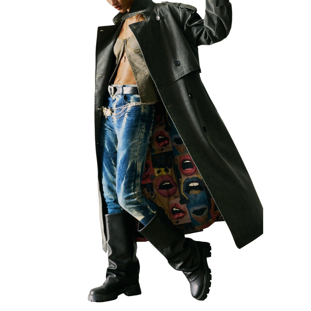 Дамско палто Desigual Women Trench Coat 26SWEWXC 2006 Side View