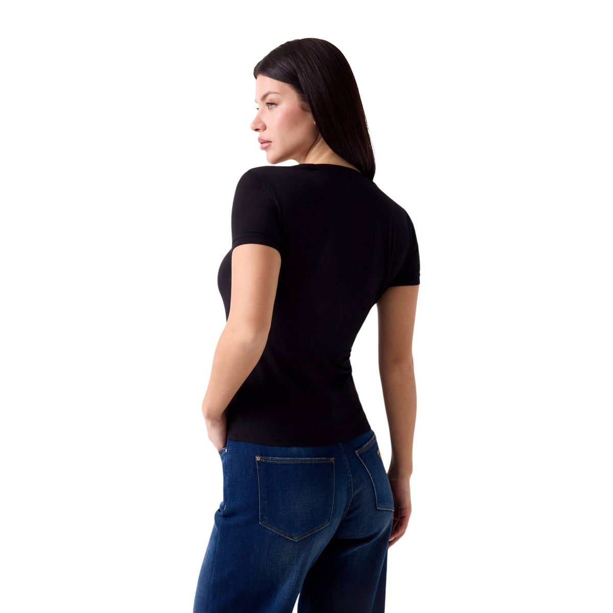 Дамска тениска Guess Women T-shirt W6YI13K3853 JBLK Back View