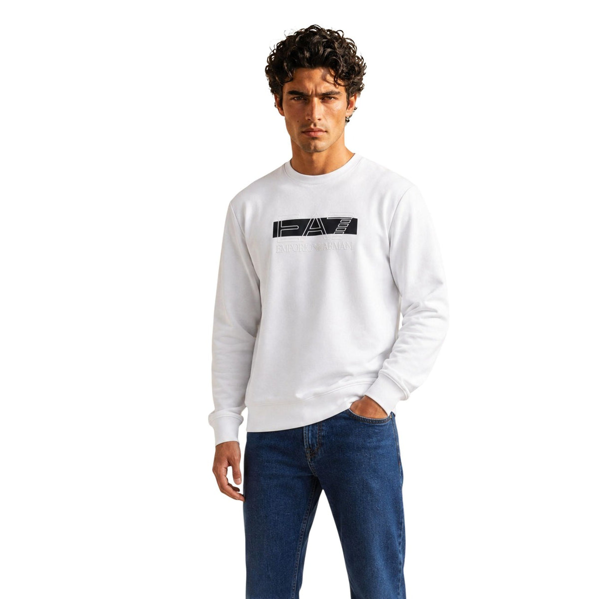 Мъжки суичър EA7 Emporio Armani Men Sweatshirt 7M002425 AF10377 U0009 Front View