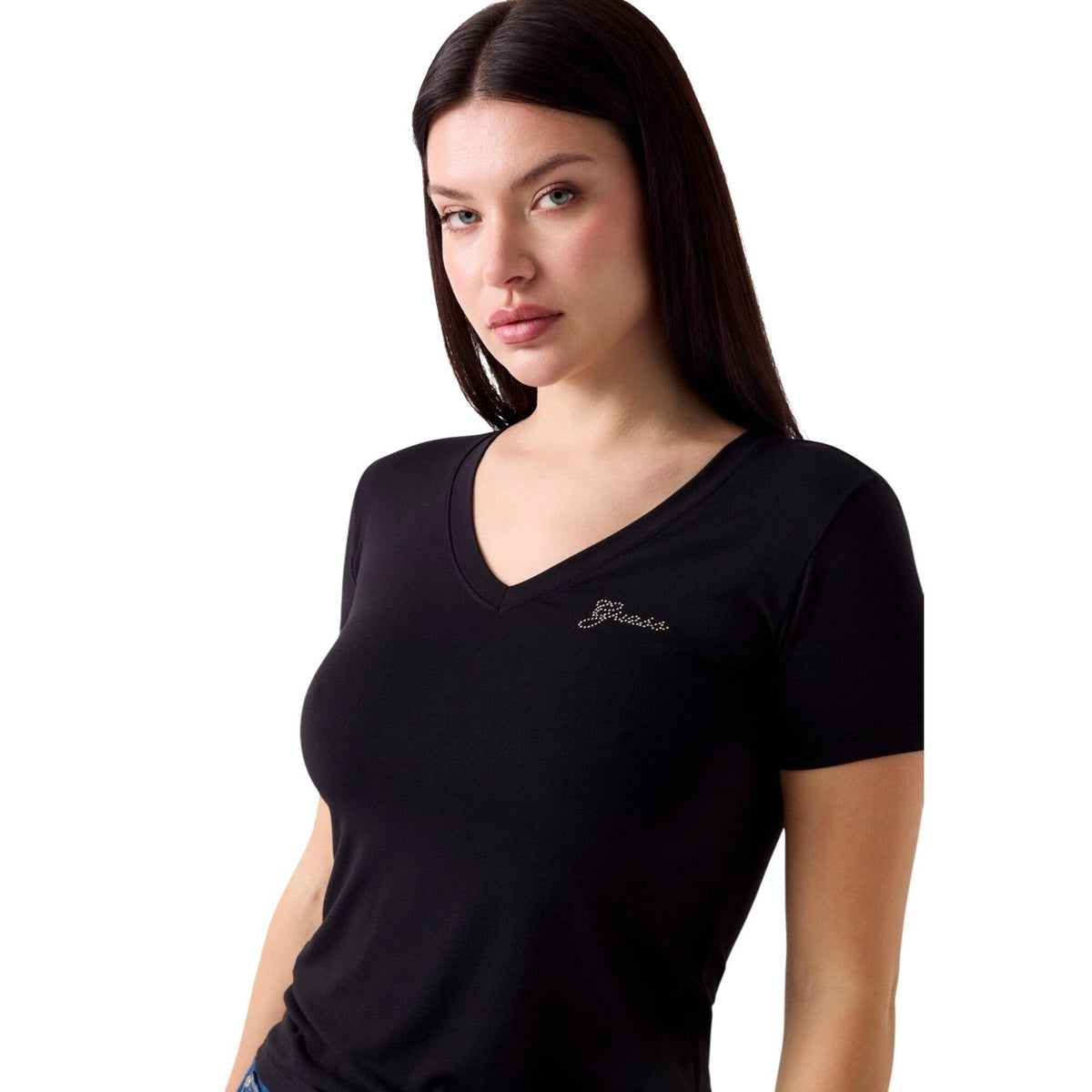 Дамска тениска Guess Women T-shirt W6YI13K3853 JBLK Close-Up