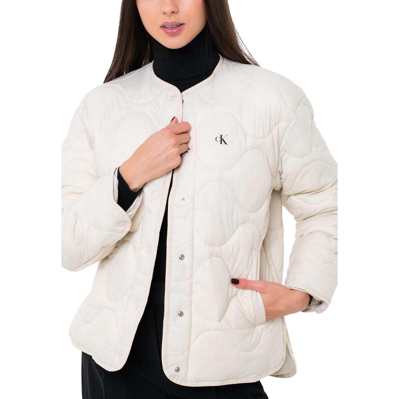 Дамско бяло яке Calvin Klein Jeans Women Jacket LV047C520G Front View