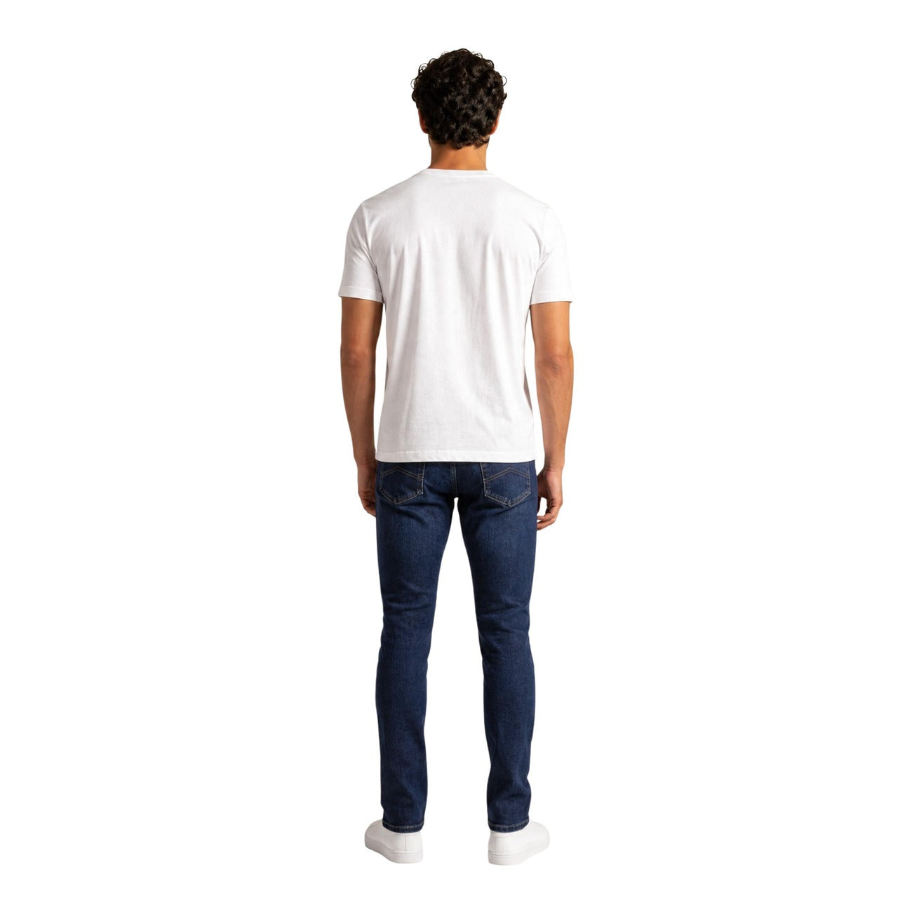 Мъжка бяла тениска Armani Exchange Men T-shirt XM003063 AF10358 U0009 Back View