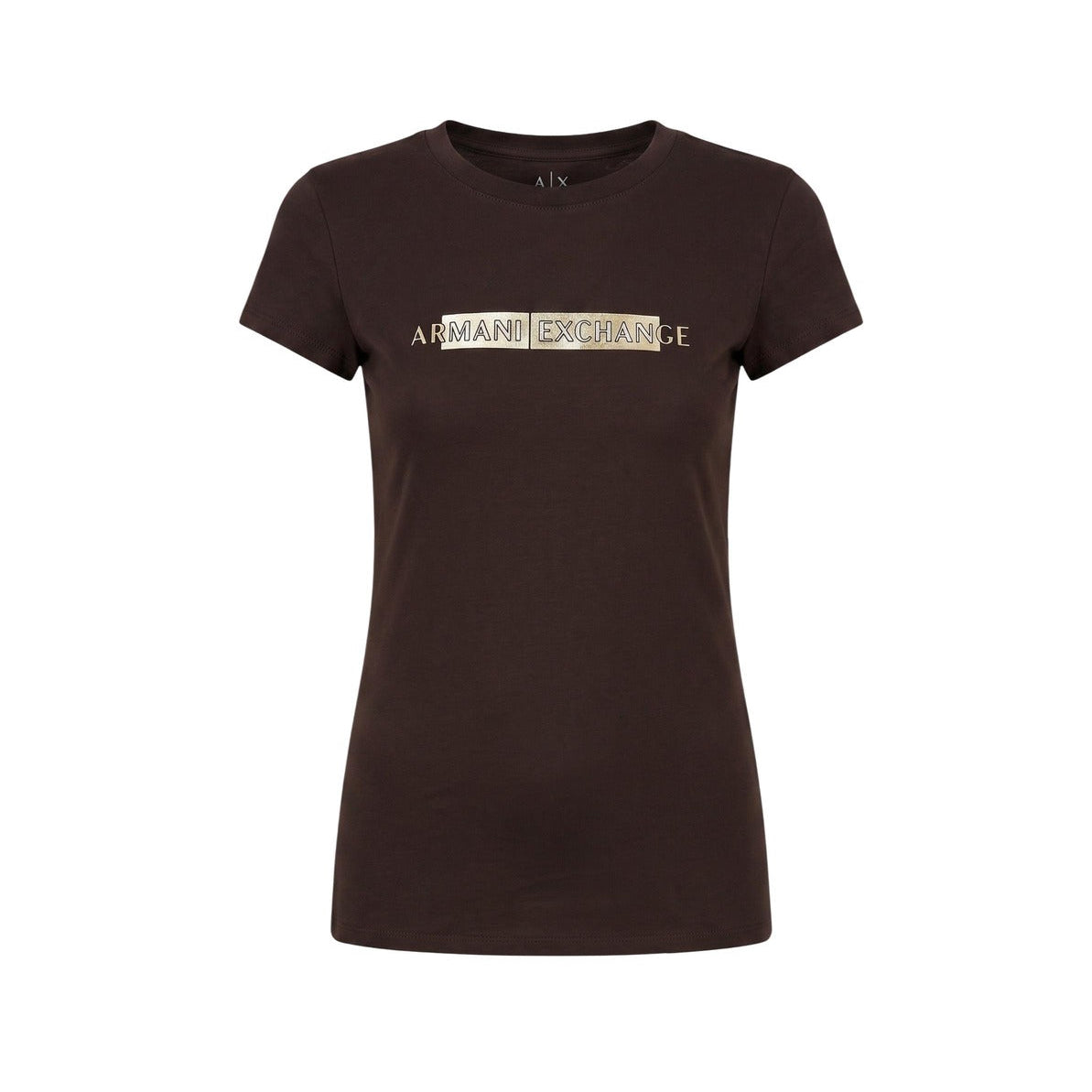 Дамска кафява тениска Armani Exchange Women T-shirt XW002811 AF16294 U6032 Front View
