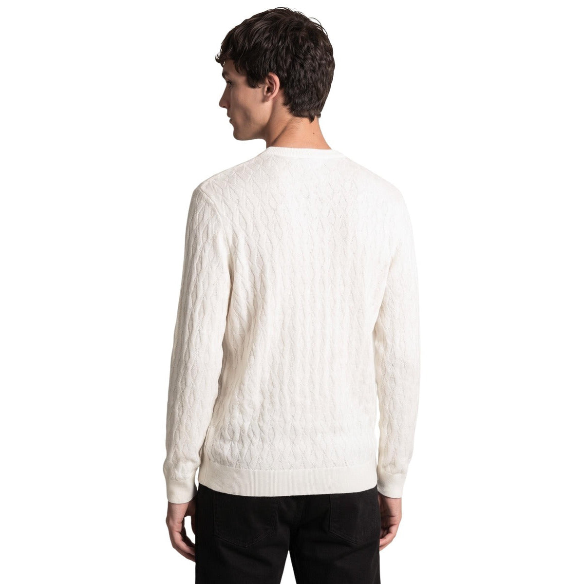 Мъжки бял пуловер Armani Exchange Women Sweater XM000878 AF11982 U0009 Back View