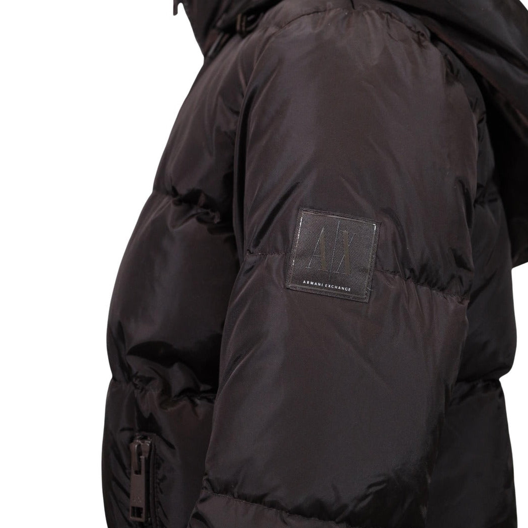 Дамско кафяво пухено яке Armani Exchange Women Puffer Jacket XW000228 AF12286 U6032 Close-Up